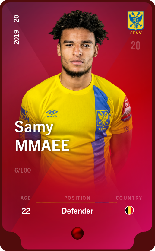 Sorare - Sorare Official - Samy Mmaee 2019-20 • Rare 6/100 - NFT # 68504372393209428962701763339559998000409047683503980425040868333206216063114