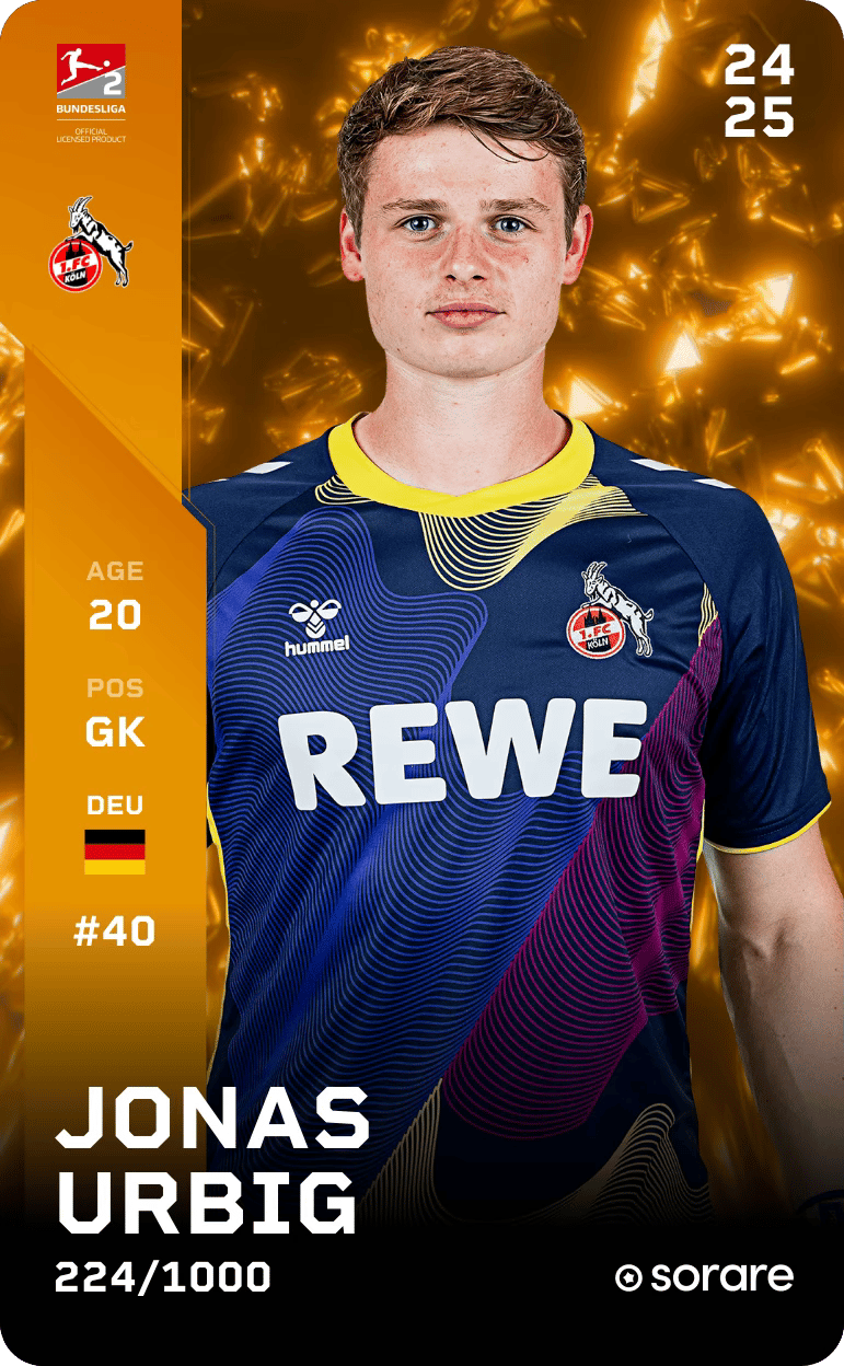 Jonas Urbig 2024-25 • Limited 224/1000