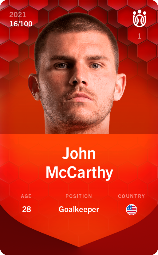 Sorare - Sorare Official - John McCarthy 2021-22 • Rare 16/100 - NFT # 92849966108216580435504674881106980411373805704451308067310639228281561466163