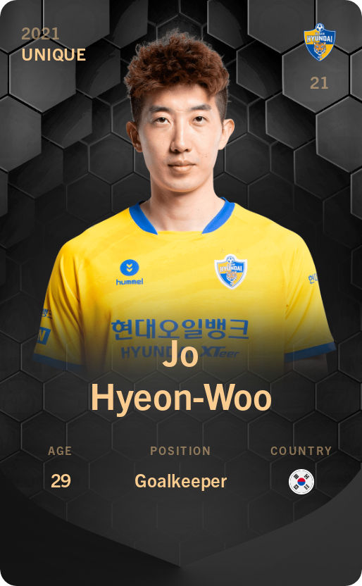 Sorare - Sorare Official - Jo Hyeon-Woo 2021-22 • Unique - NFT # 18527033207069308782260402495938508852721282618870530804684588017688983568145