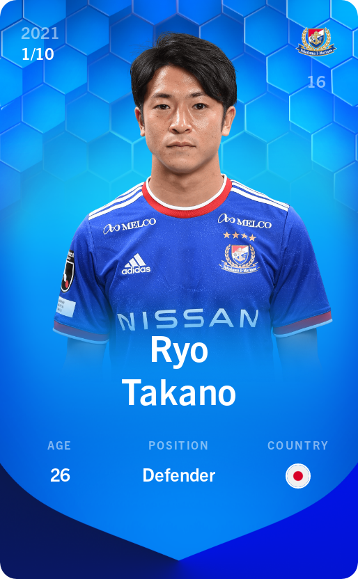 Sorare - Sorare Official - Ryo Takano 2021-22 • Super Rare 1/10 - NFT # 77116024827107997031668176579746993103481504641784158768449760023385812346435
