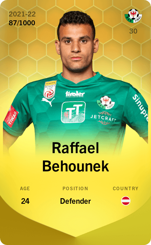 Raffael Behounek 2021-22 • Limited 87/1000