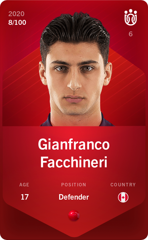 Sorare - Sorare Official - Gianfranco Facchineri 2020-21 • Rare 8/100 - NFT # 93889005867232561940014224582811021064045782711259268758049351753718595383735
