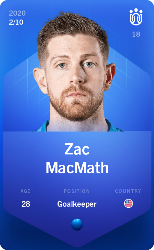 Sorare - Sorare Official - Zac MacMath 2020-21 • Super Rare 2/10 - NFT # 112476564545998073759805750929609321734982751827532059162572477305747801925897