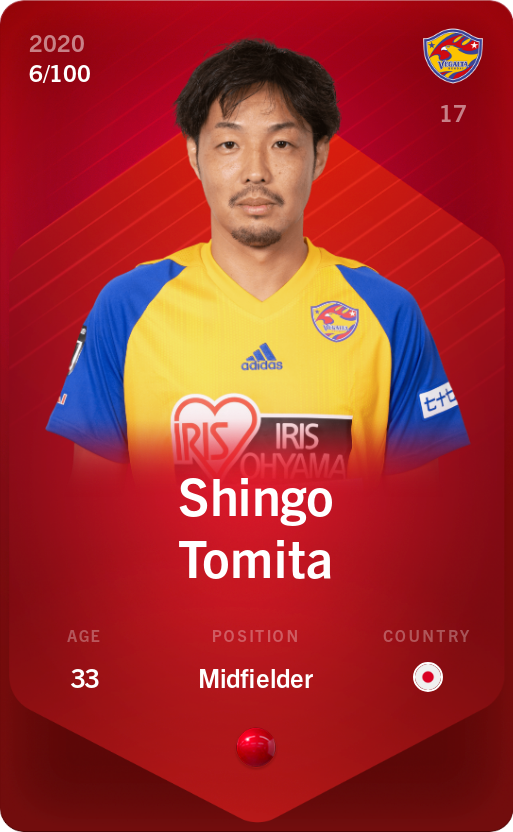 Sorare - Sorare Official - Shingo Tomita 2020-21 • Rare 6/100 - NFT # 51696033239178169215766038340573031825229089593304095137925654204612167919779