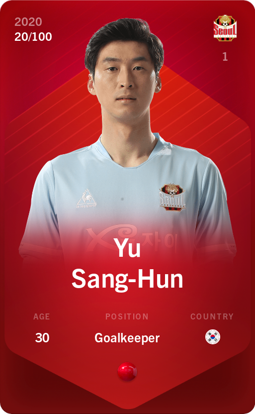 Sorare - Sorare Official - Yu Sang-Hun 2020-21 • Rare 20/100 - NFT # 52112544741897568035452778384373867080699855254097430960214580787026946608464