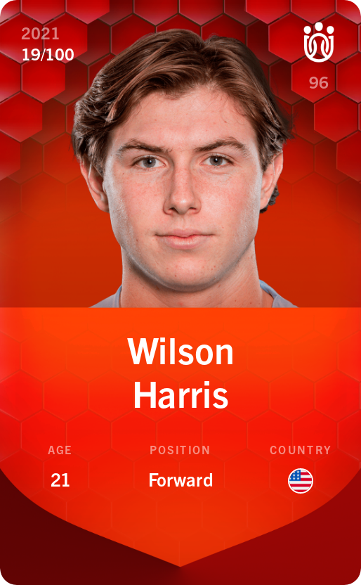 Sorare - Sorare Official - Wilson Harris 2021-22 • Rare 19/100 - NFT # 80724407194728060942810571994188352397569258700842157435850305078871792987473