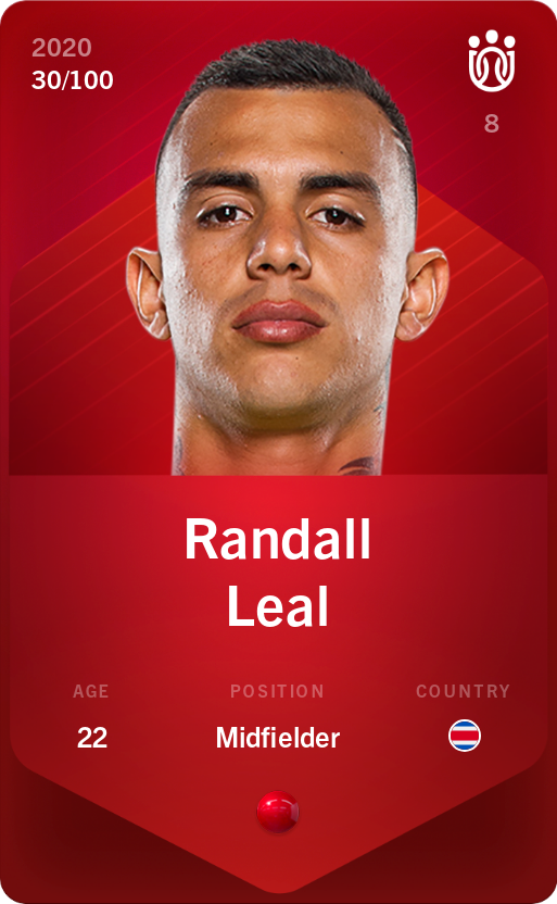 Sorare - Sorare Official - Randall Leal 2020-21 • Rare 30/100 - NFT # 60493221704684621298344914112324220220286023366506943029654065684481522003614