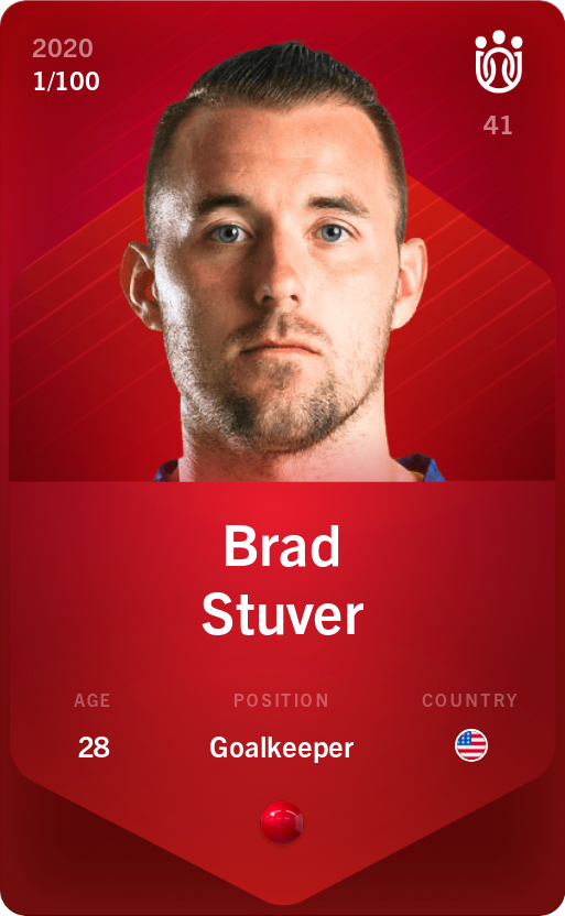 Sorare - Sorare Official - Brad Stuver 2020-21 • Rare 1/100 - NFT # 106096912374478499810728240939212571946397477586404398466527826827438251364383