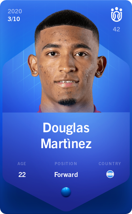 Sorare - Sorare Official - Douglas Martìnez 2020-21 • Super Rare 3/10 - NFT # 49674027121720616465477651254108079350407631026572431313805603975666488795321