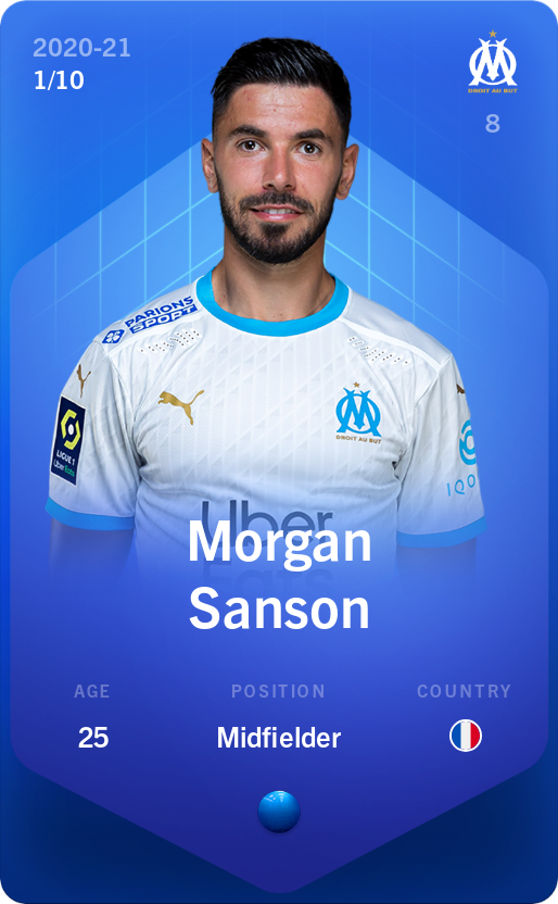 Sorare - Sorare Official - Morgan Sanson 2020-21 • Super Rare 1/10 - NFT # 6099273369908204070859524763199371177782767888355575283065312542354040050806