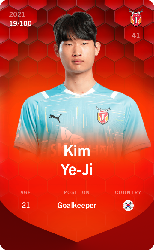 Sorare - Sorare Official - Kim Ye-Ji 2021-22 • Rare 19/100 - NFT # 20327523680116665190270019071350952111565906848808836740730539269581549452520