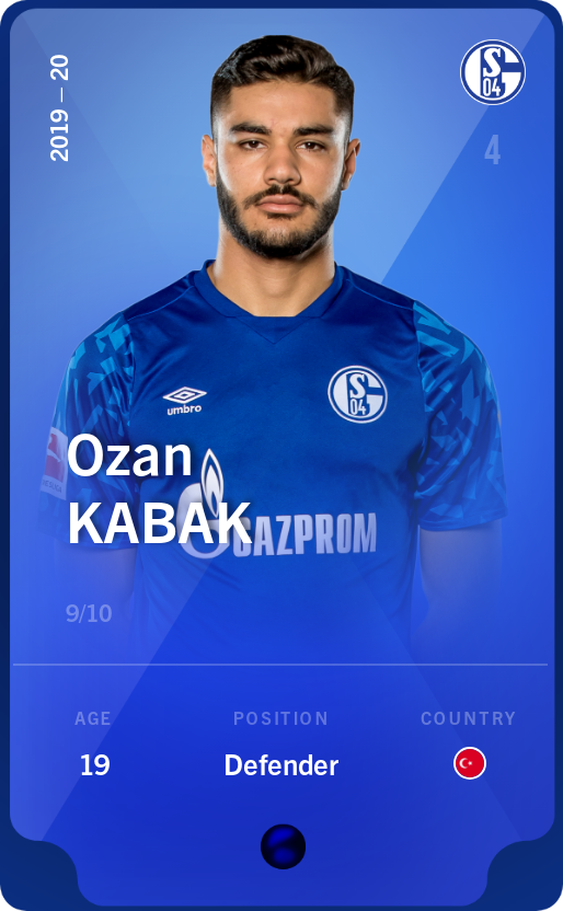 Sorare - Sorare Official - Ozan Kabak 2019-20 • Super Rare 9/10 - NFT # 14370075169468704134550933108796772011408670196333635514420676039230120756397