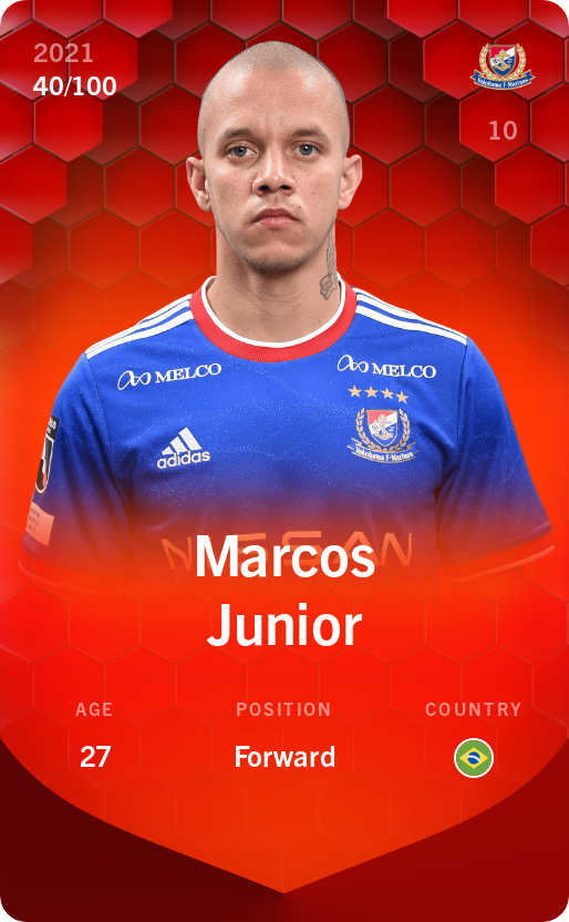Sorare - Sorare Official - Marcos Junior 2021-22 • Rare 40/100 - NFT # 55230924888216498098307941339268975858070444562869798661760065319058354735096