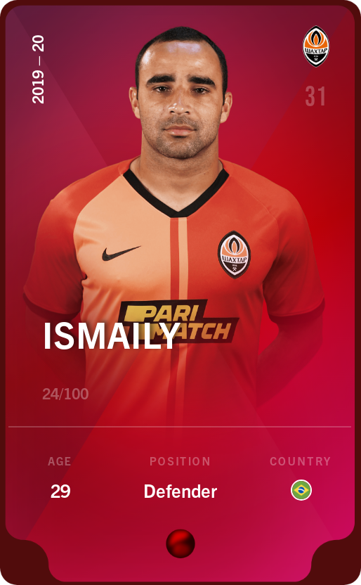 Sorare - Sorare Official - Ismaily 2019-20 • Rare 24/100 - NFT # 103510264289160743683559822422208752876880691139908657499379656508325637906694