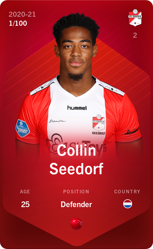 Sorare - Sorare Official - Collin Seedorf 2020-21 • Rare 1/100 - NFT # 80545880159394471841881760119337270770982601596653139844176965073092033276839