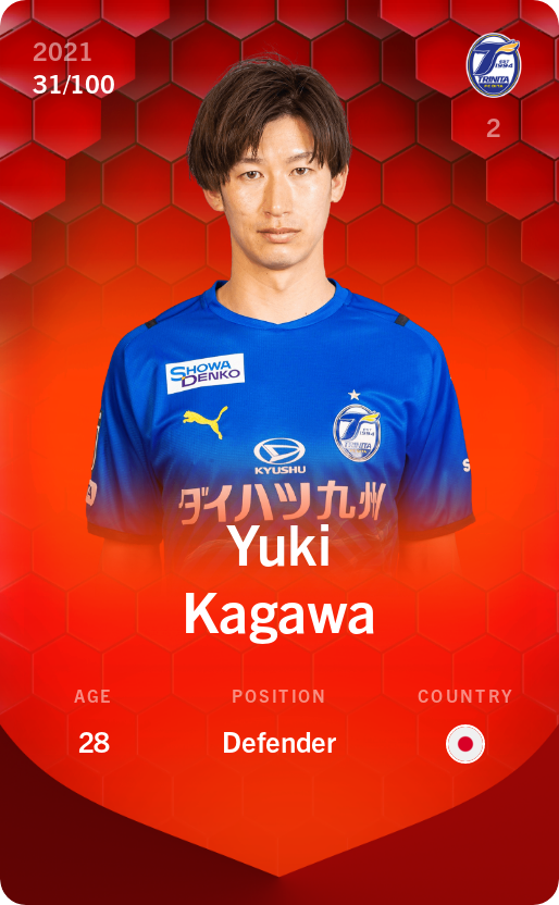 Sorare - Sorare Official - Yuki Kagawa 2021-22 • Rare 31/100 - NFT # 94663988678090915004297383965966131144354527971142720999823498551064419352269