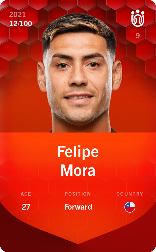 Sorare - Sorare Official - Felipe Mora 2021-22 • Rare 12/100 - NFT # 1744859788366431152948669885340375980591825112805508240575071603966656311188