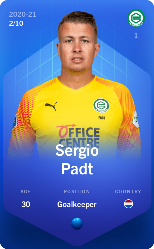Sorare - Sorare Official - Sergio Padt 2020-21 • Super Rare 2/10 - NFT # 26262018358264198792537295135056672897895826272070304569865507448694578695386