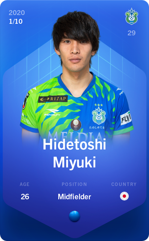 Sorare - Sorare Official - Hidetoshi Miyuki 2020-21 • Super Rare 1/10 - NFT # 114045679713178971859475793725489261716763387300107105521100494851133539797809