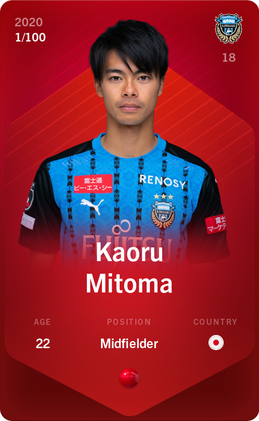 Sorare - Sorare Official - Kaoru Mitoma 2020-21 • Rare 1/100 - NFT # 3956486441929010198723969023110903095516880889995291580220117323060033617000