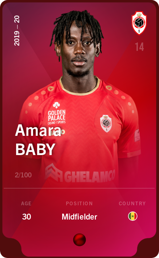 Sorare - Sorare Official - Amara Baby 2019-20 • Rare 2/100 - NFT # 48805605243063693786281561612227962253930499439186856267722521125527461198312