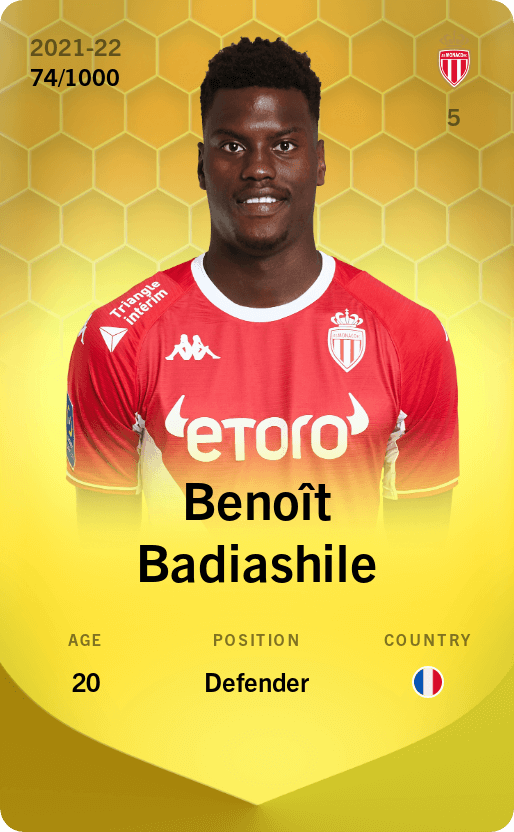 Benoît Badiashile 2021-22 • Limited 74/1000