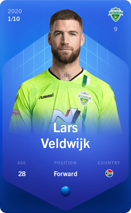 Sorare - Sorare Official - Lars Veldwijk 2020-21 • Super Rare 1/10 - NFT # 106207002337245948631637310013327132973758952411649120552620369162449974533545