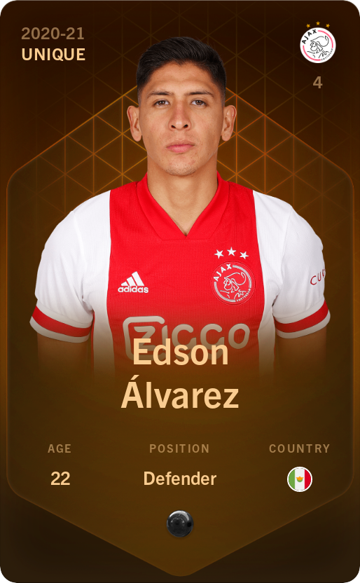 Sorare - Sorare Official - Edson Álvarez 2020-21 • Unique - NFT # 840244470175489641815461269721345195510047309476079196785611190762022017244