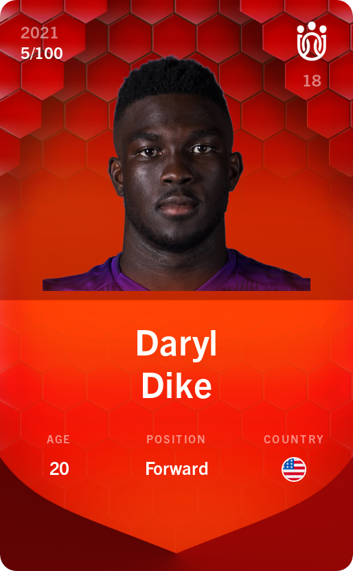 Sorare - Sorare Official - Daryl Dike 2021-22 • Rare 5/100 - NFT # 11853041627362746319570687488238082772344817445258138959953301525391694391064