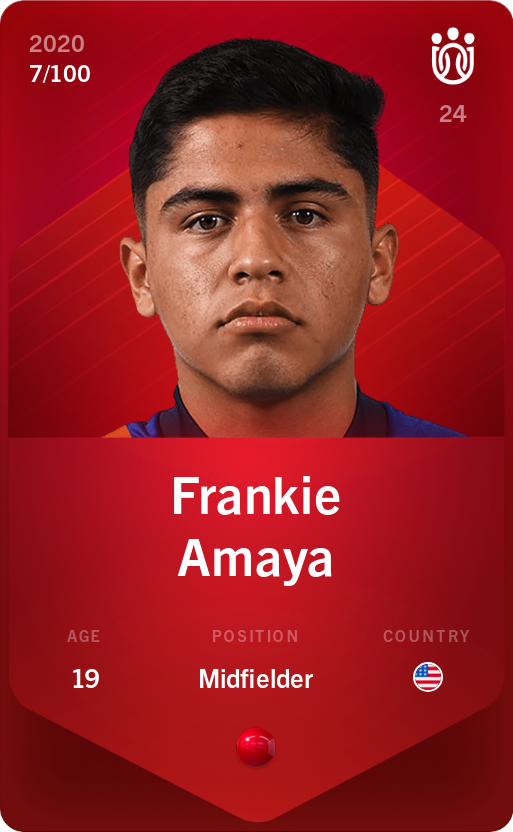 Sorare - Sorare Official - Frankie Amaya 2020-21 • Rare 7/100 - NFT # 103993482376978287479995481044712485796201220173652111859388133876299486593430