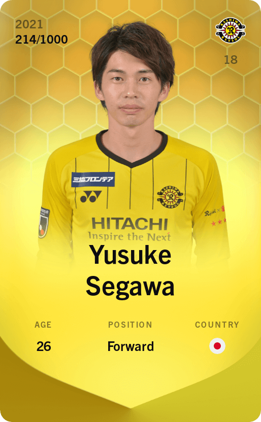Yusuke Segawa 2021-22 • Limited 214/1000
