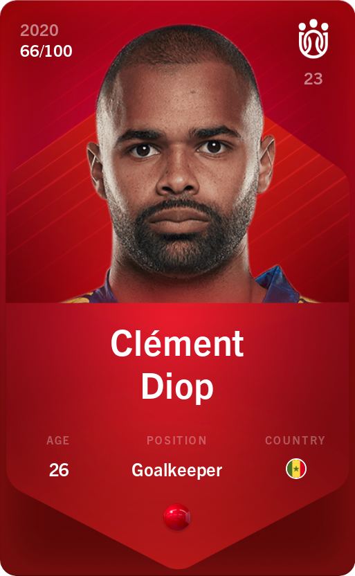 Sorare - Sorare Official - Clément Diop 2020-21 • Rare 66/100 - NFT # 109186713001184863960678488572040616293676875037252649649213607205201461715669