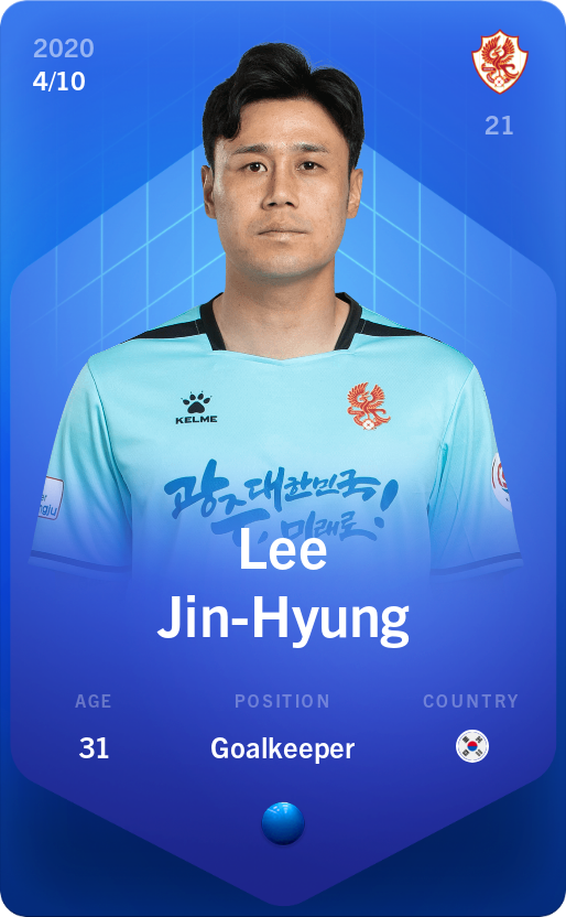 Sorare - Sorare Official - Lee Jin-Hyung 2020-21 • Super Rare 4/10 - NFT # 53261558493045598031505485546542463119139124981548419268645122041332506503156