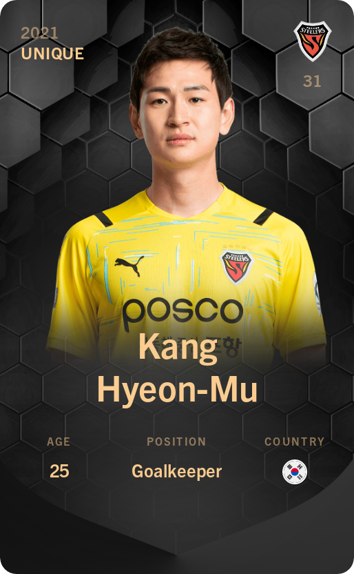 Sorare - Sorare Official - Kang Hyeon-Mu 2021-22 • Unique - NFT # 41739222981681962648254931815046735082053517418750112042838623208420515885706