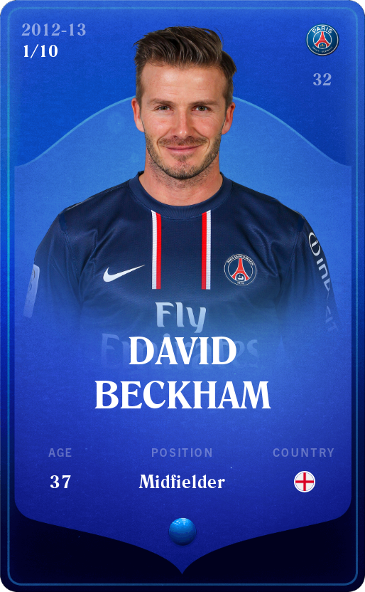 Sorare - Sorare Official - David Beckham 2012-13 • Super Rare 1/10 - NFT # 111018812343514683868786549635894743942987306932865682684456738240005700514016