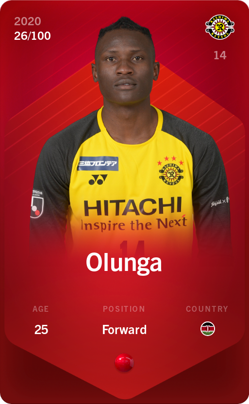 Sorare - Sorare Official - Olunga 2020-21 • Rare 26/100 - NFT # 40089250208944201084196117093587932282643397859633075457981798211922856313179