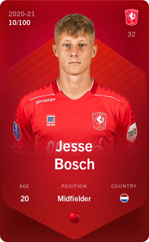 Sorare - Sorare Official - Jesse Bosch 2020-21 • Rare 10/100 - NFT # 48013940588330489255310135712040681705936235820407427849291862711097476383902