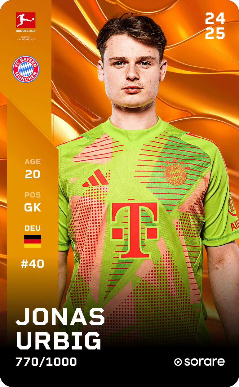 Jonas Urbig 2024-25 • Limited 770/1000