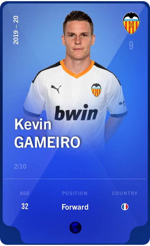 Sorare - Sorare Official - Kevin Gameiro 2019-20 • Super Rare 2/10 - NFT # 101843699164031042367438933685243260228004741749790962637172290743433251869109