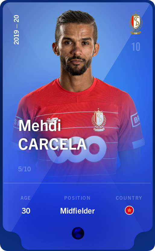 Sorare - Sorare Official - Mehdi Carcela 2019-20 • Super Rare 5/10 - NFT # 65744192659090381148325906038690212391715535741679589085546884578442803397027