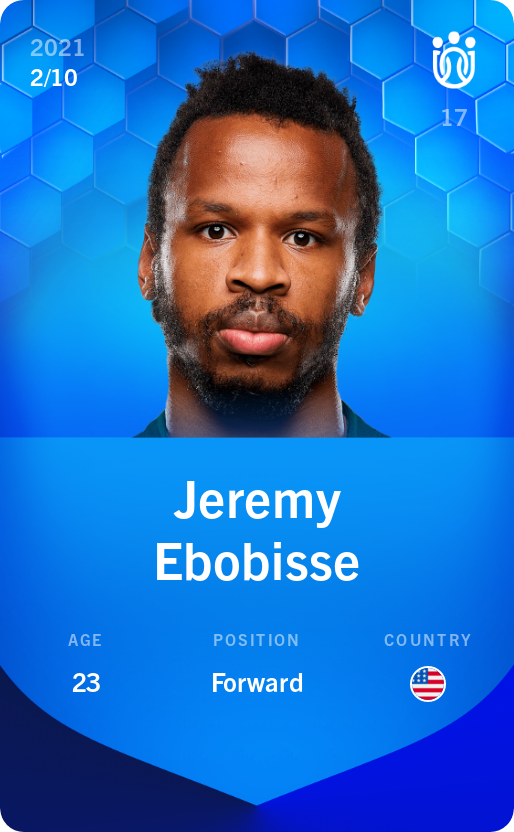 Sorare - Sorare Official - Jeremy Ebobisse 2021-22 • Super Rare 2/10 - NFT # 112329001955789231911028788221429927751189685582028516932958113557377154936941