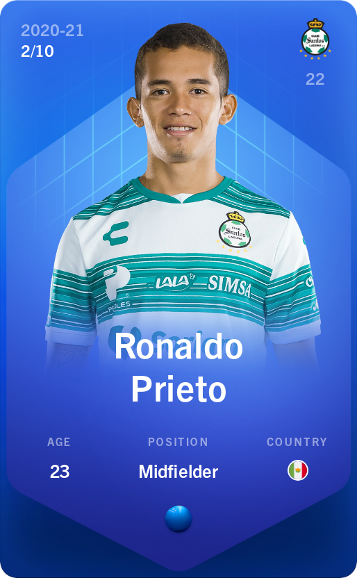 Sorare - Sorare Official - Ronaldo Prieto 2020-21 • Super Rare 2/10 - NFT # 3121671963054958255527127023410066383835041732565848571874231951829645436248