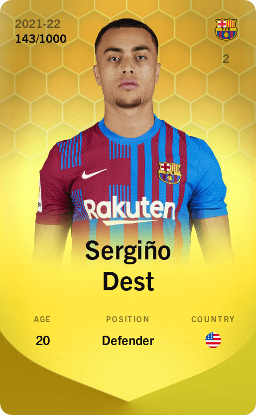 Sergiño Dest 2021-22 • Limited 143/1000