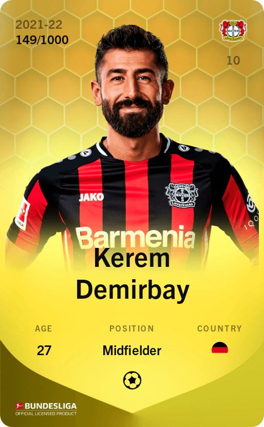 Kerem Demirbay 2021-22 • Limited 149/1000
