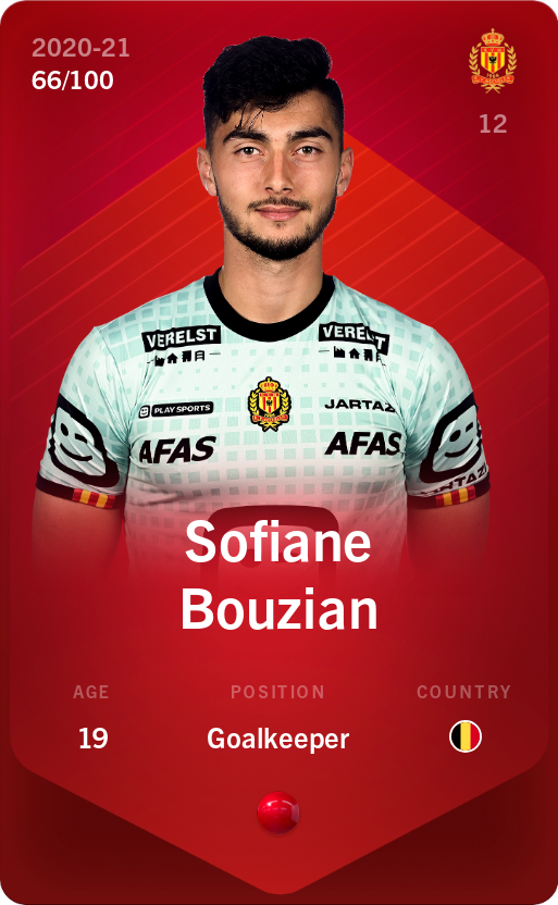 Sorare - Sorare Official - Sofiane Bouzian 2020-21 • Rare 66/100 - NFT # 68570800575205016310010570484257921427975971755982562559330643470631368894640