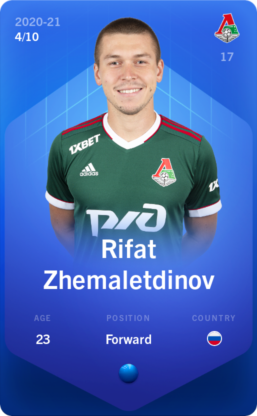 Sorare - Sorare Official - Rifat Zhemaletdinov 2020-21 • Super Rare 4/10 - NFT # 2380414055685517713280159369209896596426708466320843344463275982187290636571