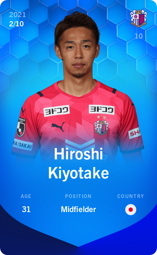 Sorare - Sorare Official - Hiroshi Kiyotake 2021-22 • Super Rare 2/10 - NFT # 56347606671064268464088413891227379220021511009241834695349434428766738915030