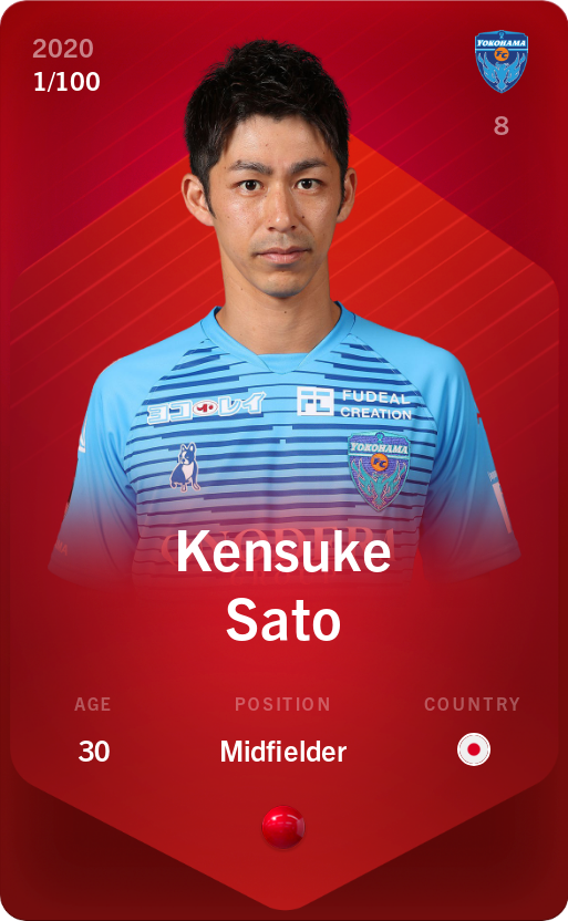 Sorare - Sorare Official - Kensuke Sato 2020-21 • Rare 1/100 - NFT # 90260534071652460214800049175880623337957411927984426935637424608913519519996