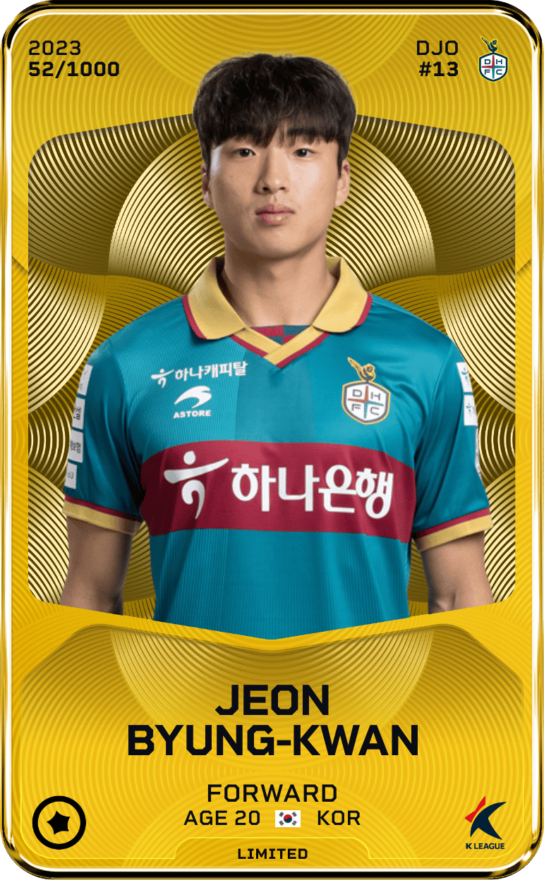 Jeon Byung-Kwan 2023-24 • Limited 52/1000